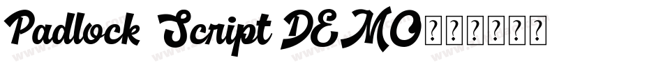 Padlock Script DEMO字体转换